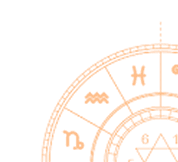 Astrological chart with zodiac signs